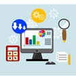 flat design infographic concept with icons vector image