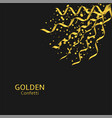 golden confetti background vector image