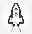 infographics rocket design diagram line vector image vector image