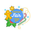 flat linear christmas banner scroll tag vector image