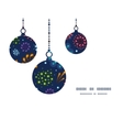 holiday fireworks christmas ornaments silhouettes vector image