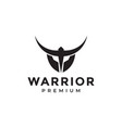 minimal head helmet warrior logo design graphic vector image