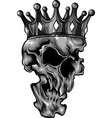 monochrome hand drawn of king vector image vector image