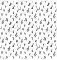 music note seamless pattern hand drawn sketched vector image