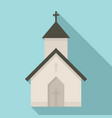 rural church icon flat style vector image