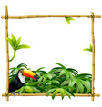bamboo tropical frame vector image vector image