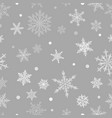 christmas seamless pattern snowflakes vector image