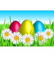 easter colorful background vector image