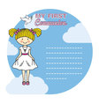 first communion girl vector image vector image