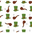 green material leprechaun hat with brown leather vector image