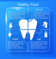 healthy food infographic template vector image vector image