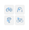 creative blue sport and recreation icons design vector image vector image