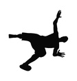 man silhouette in falling pose vector image