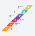 modern infographics with six square vector image