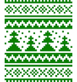 seamless winter pattern with fir-trees vector image