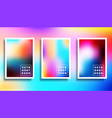 set a colorful gradient for background flyer vector image
