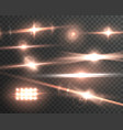 lens flare effect realistic sun transparent vector image