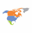 north america map vector image