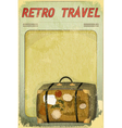 old suitcase on grunge background vector image vector image