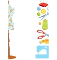 sewing background border vector image