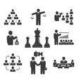 business people office icons conference vector image