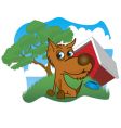 curious dog vector image vector image