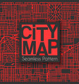 abstract seamless city plan vector image vector image