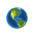 hand drawn sketch of the planet earth in color vector image vector image
