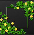 saint patrick day frame with corner decoration vector image