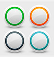 white user interface buttons set vector image vector image