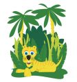jungle tiger vector image vector image