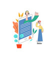 online assistant concept customer care flat vector image