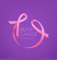 breast cancer awareness month banner vector image vector image