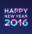happy new year 2016 greeting card design vector image vector image