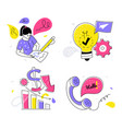 strategy development - colorful line design style vector image