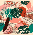 abstract creative seamless pattern with tropical vector image