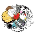 doodle art vector image