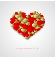 golden love heart vector image vector image