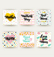 mothers day hipster trendy postcards vector image