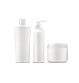 realistic spa cream tube dry shampoo bottle vector image