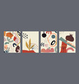 set colorful collage contemporary cards vector image