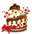 big chocolate cake vector image