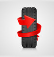 tire with arrow health care concept vector image vector image