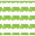 green trucks seamless pattern vector image