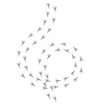 hand-drawn bird footprints vector image