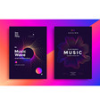 music wave poster vector image vector image