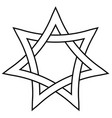 seven pointed star with braided sides star vector image vector image