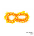 fire infinity symbol with neon counter vector image
