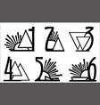 numbers for wedding 1-6 vector image