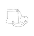 paper lunch bag and apple with banana for school vector image vector image